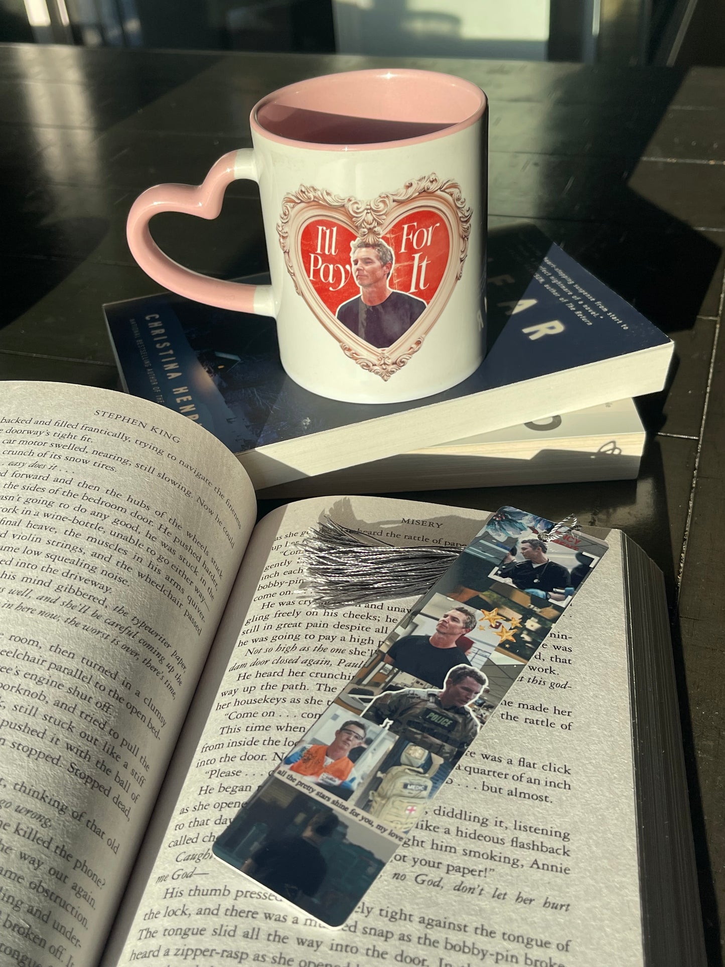 The Pitt double sided bookmark