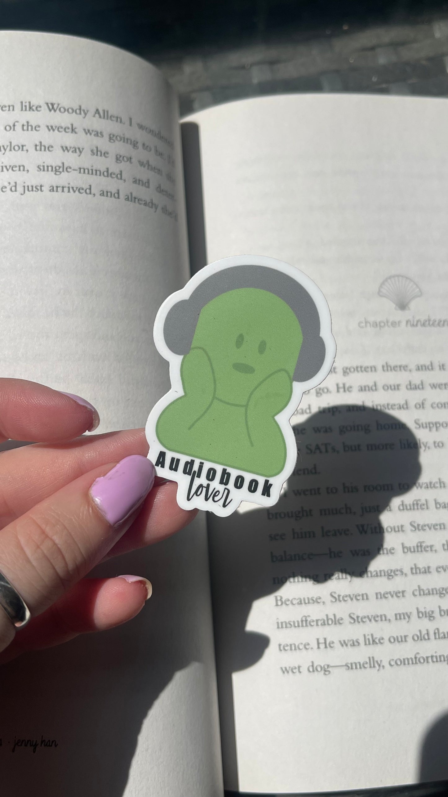 audiobook lover smiski sticker