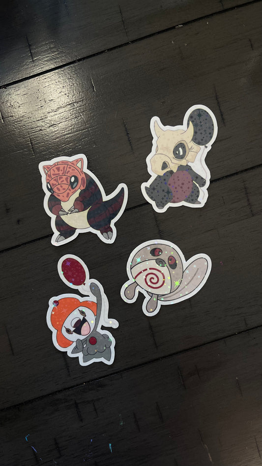 Pokemon/Horror stickers