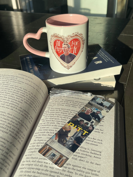 The Pitt double sided bookmark